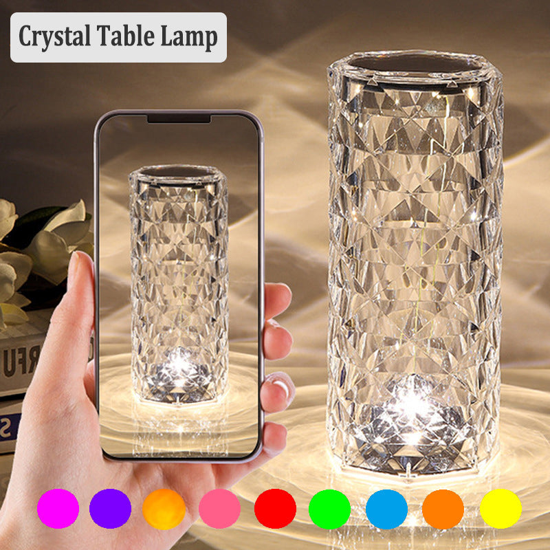 🌟 Crystal Shine LED Lamp  جمال يضيء لياليك