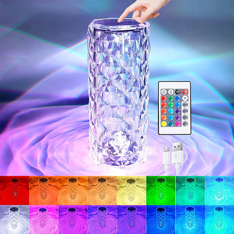 🌟 Crystal Shine LED Lamp  جمال يضيء لياليك