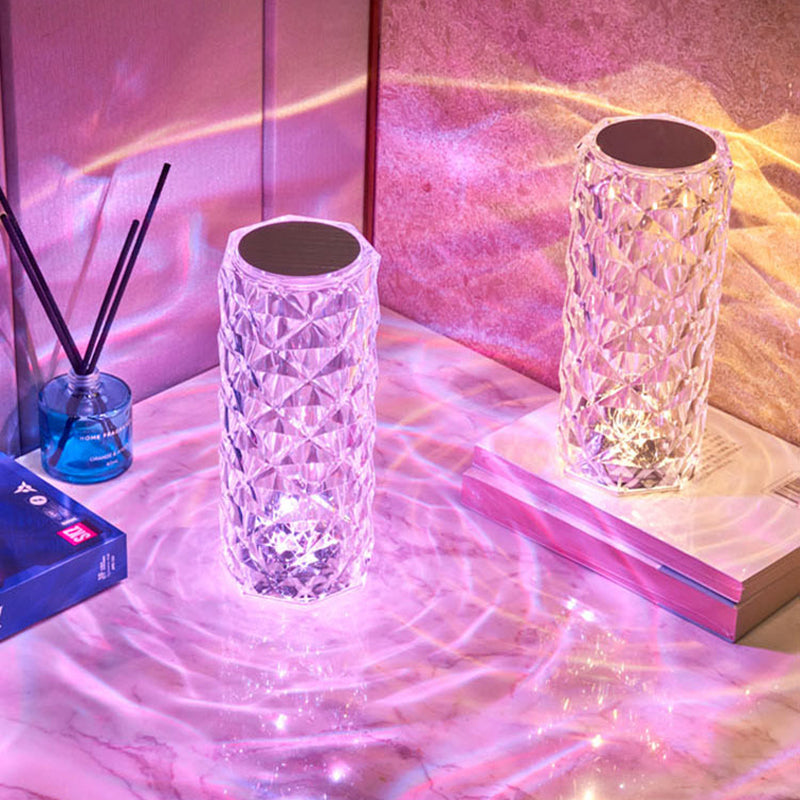 🌟 Crystal Shine LED Lamp  جمال يضيء لياليك