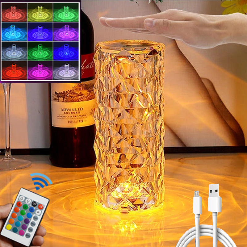 🌟 Crystal Shine LED Lamp  جمال يضيء لياليك