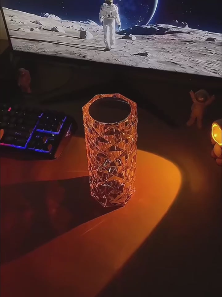 🌟 Crystal Shine LED Lamp  جمال يضيء لياليك